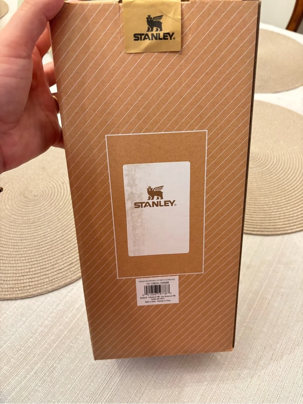 Stanley White Quencher Tumbler with Navy Castle & Character Artwork